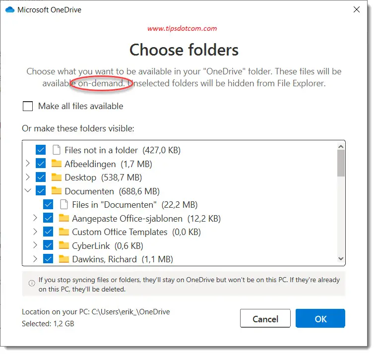 Add A Folder To Sync In OneDrive ANY Folder