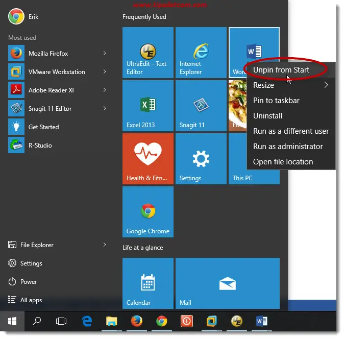 windows 10 start menu customize reddit