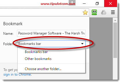 Google Chrome Favorites - Change