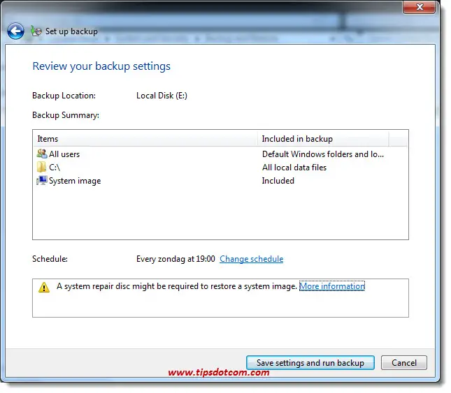 reducing windows 7 ultimate backup size