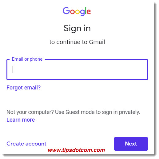 email for gmail sign in