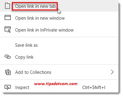 microsoft edge open link in new tab