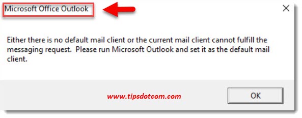 outlook as default mail client windows 7