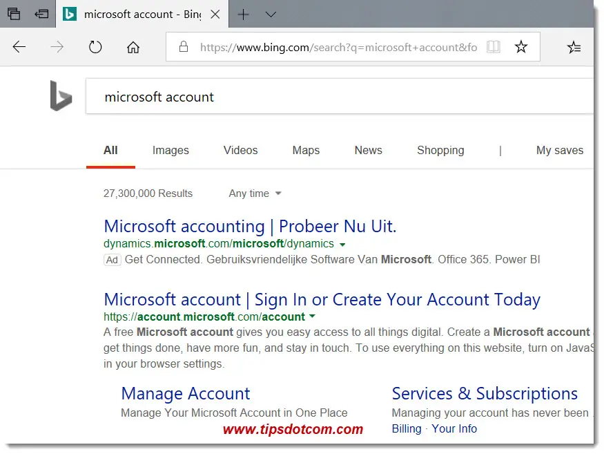 Search With Google in Microsoft Edge