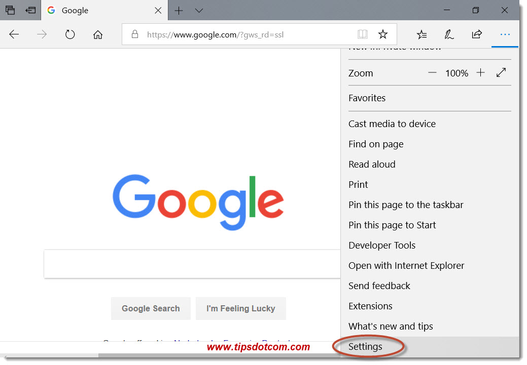 Search With Google in Microsoft Edge