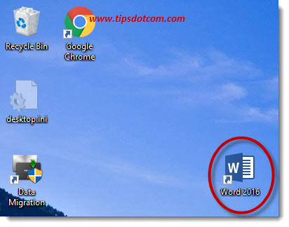 windows 10 app shortcut on desktop