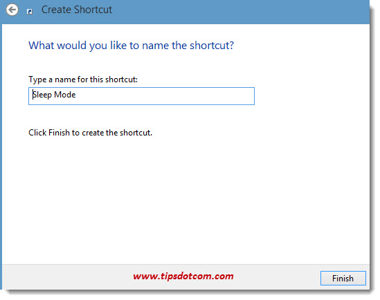 how to create shortcut windows 8